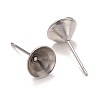 Non-Tarnish 304 Stainless Steel Post Stud Earring Settings LS-STAS-L238-082F-P-2