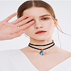 8Pcs 4 Styles Glass Pendants GLAA-LP0001-28-3