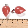 Cherry Quartz Glass Pendants G-M424-02P-07-3