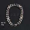 Hip-hop 304 Stainless Steel  Cuban Link Chains Bracelets for Men Women FS-WGE9529-01-1