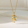Airplane & Earth 304 Stainless Steel Pendant Necklaces FS-WG81D22-05-1