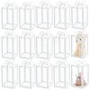 Folding Heart Print Transparent PVC Gift Packing Boxes CON-WH0085-192B-02-1