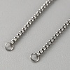 Stainless Steel Box Chain Slider Bracelets MAK-WH0001-09P-2