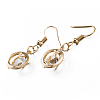 Crystal Rhinestone Dangle Earrings EJEW-BB72421-A-4