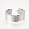 304 Stainless Steel Cuff Rings STAS-T045-22A-P-1