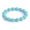 Vintage Round Synthetic Turquoise Beaded Bracelets for Women FL7669-2-1
