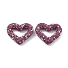 Heart Shape Polymer Clay Rhinestone Beads CLAY-NH0001-09B-09-1
