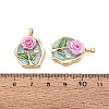 Brass Enamel Pendants KK-SZC0009-03G-03-3