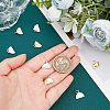 8Pcs 2 Colors Brass Hammered Semi Circle Charms KK-FH0002-55-4