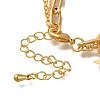 Star Brass Cable Chain Bracelets BJEW-L696-033G-3