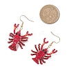 304 Stainless Steel Shrimp Dangle Earrings EJEW-MZ00590-4