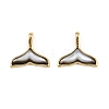 Natural Black Lip Shell Whale Tail Charms KK-A269-58G-1