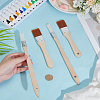 4Pcs 2 Styles Nylon Bristle Paint Brush AJEW-GF0012-96-3