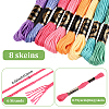 8 Skeins 8 Colors Polyester Sewing Thread OCOR-WH20074-09D-2