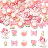 50Pcs 5 Styles Opaque Resin Cabochons CRES-YW0002-67-1