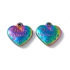 Valentine's Day Ion Plating(IP) 304 Stainless Steel Pendants STAS-G278-21M-2
