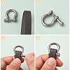 304 Stainless Steel Screw D-Ring Anchor Shackle Clasps STAS-E446-28B-AS-3