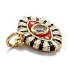 Brass Cubic Zirconia Pendants X-ZIRC-O044-03D-G-3