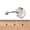 Alloy Enamel Shell Shaped Curved Barbell Belly Rings LS-AJEW-R007-02P-4