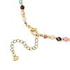 4MM Dyed Faceted Round Natural Agate Beaded Necklaces NJEW-JN05692-5
