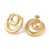 Ion Plating(IP) 304 Stainless Steel Stud Earrings for Women EJEW-S227-28G-2