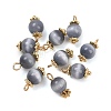 Cat Eye Round Charms KK-B157-35G-1