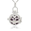 Silver Color Plated Brass Hollow Round Cage Pendants KK-J226-07S-1