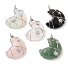 Natural Mixed Stone Pendants PALLOY-JF02107-1