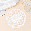Flower Polyester Embroidery Lace Coasters AJEW-CN0007-46A-7