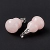 Natural Rose Quartz Pendants G-G846-02P-05-4