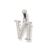 Ion Plating(IP) 304 Stainless Steel Micro Pave Cubic Zirconia Pendants STAS-H228-02P-06-1