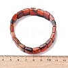Dyed & Heated Natural Banded Agate Faceted Beaded Stretch Bracelets for Women BJEW-K251-08F-5