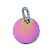 Ion Plating(IP) 304 Stainless Steel Pendants STAS-I311-32B-RC-1