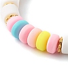 Handmade Polymer Clay Beads Stretch Bracelets Sets BJEW-JB06427-04-8