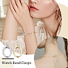 8Pcs 2 Colors Brass Spring Gate Rings KK-BC0015-06-5
