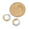 201 Stainless Steel Two Tone Hoop Earrings EJEW-Q002-01G-01-5