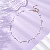 Round ABS Imitation Pearl Link Chain Necklaces NJEW-JN05144-1