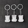 Natural Quartz Crystal Pendant Keychains KEYC-P011-02P-12-1