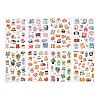 8Pcs Dessert & pot Theme PVC Waterproof Stickers STIC-Z003-07-1