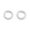 Anti-Tarnish Rhodium Plated 925 Sterling Silver Spring Gate Rings STER-K173-27P-3