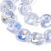 Electroplate Transparent Glass Beads Strands EGLA-N057-02A-01-3