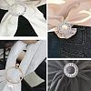 SUPERFINDINGS 9Pcs 9 Style Alloy Rhinestone Slide Bowknot Buckles & Scarf Clips Brooches JEWB-FH0001-06-5