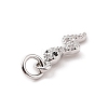 Brass Micro Pave Cubic Zirconia Charms KK-C012-27P-3