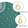 SUPERFINDINGS 20Pcs 4 Style Brass Micro Pave Clear Cubic Zirconia Pendant Bails KK-FH0005-65-4