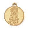 Buddhist 304 Stainless Steel Pendants SA-CBAE30B-02B-G-1