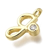 Brass Micro Pave Cubic Zirconia Pendants KK-B132-12G-G-2