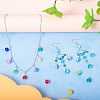 Kissitty 120Pcs 12 Colors Spray Painted Crackle Glass Pendants FIND-KS0001-28-7