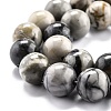 Round Natural Polychrome Jasper/Picasso Stone/Picasso Jasper Beads Strands G-O199-03C-2