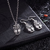Zinc Alloy Owl Jewelry Sets SJEW-BB16586-2