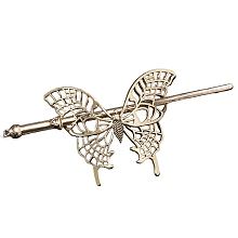 Tibetan Style Alloy Butterfly Hair Sticks PW-WGDEFD2-01